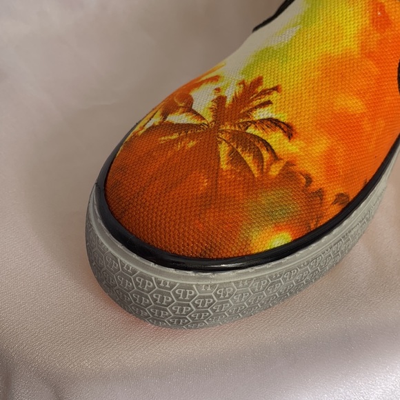 Brand New Philipp Plein Slip On Flame Sneakers Orange size 39 - Picture 8 of 12
